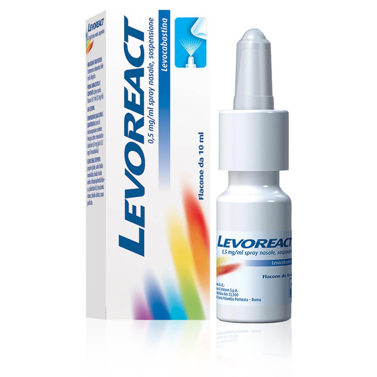 Levoreact 05 mg/ml Spray Nasale Sospensione