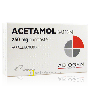 Acetamol Bambini 250 mg Supposte