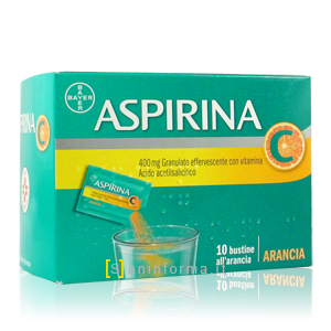 Aspirina 400mg+240mg VIT.C bustine gusto arancio