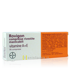 Rovigon compresse rivestite masticabili