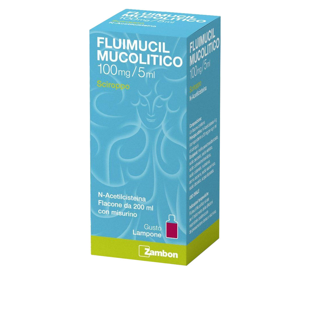 Fluimucil Mucolitico Sciroppo 100 mg Gusto Lampone