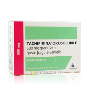 Tachipirina Orosolubile 500 mg Granulato Gusto Fragola - Vaniglia