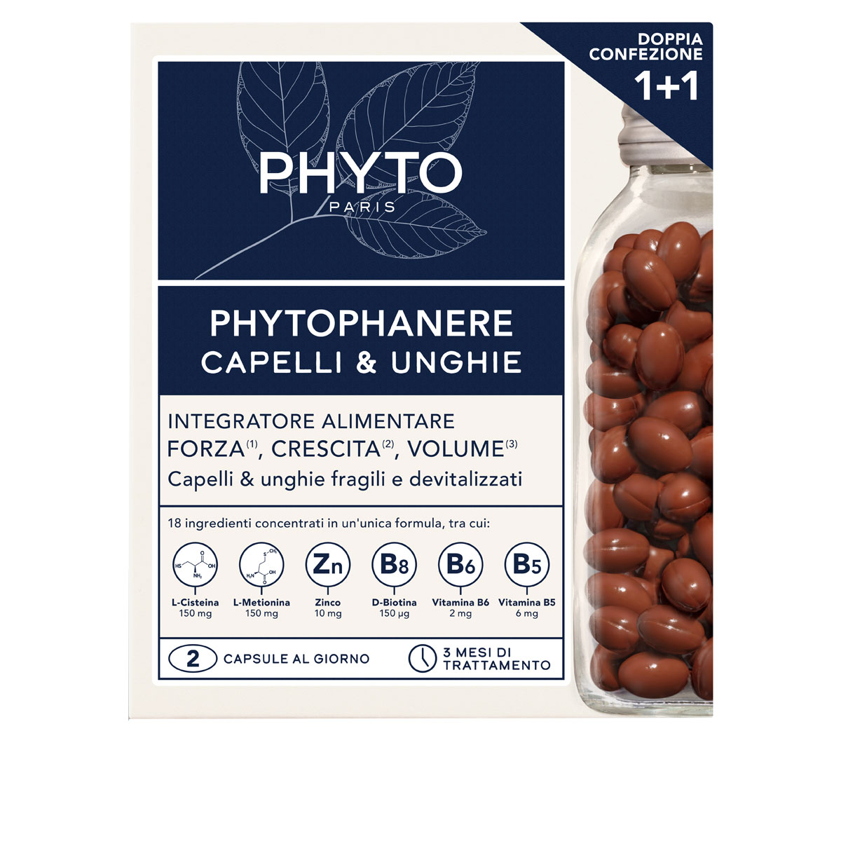 Phytophanere Duo Capelli e Unghie 3 Mesi di Trattamento