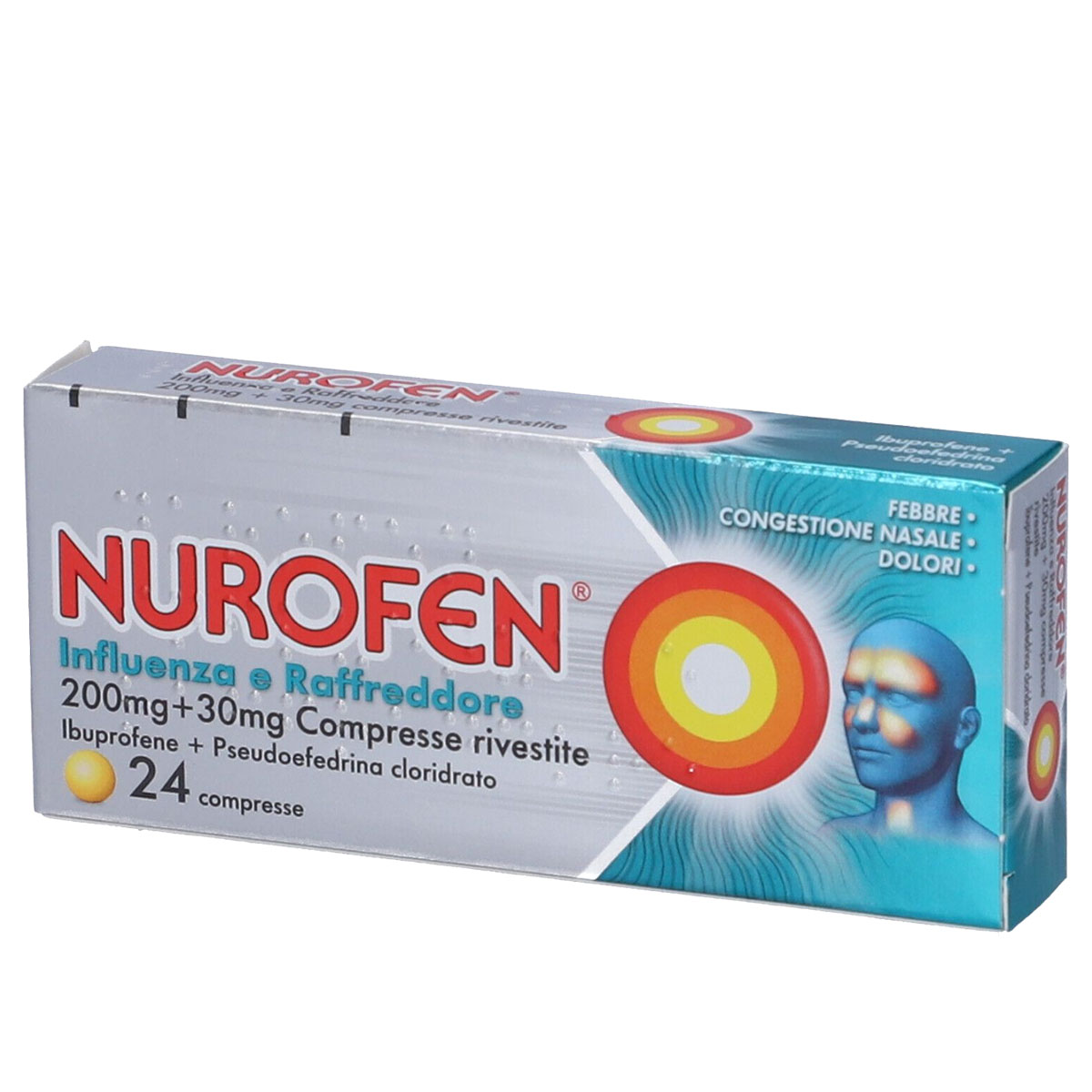 Nurofen Influenza e Raffreddore 200 mg + 30 mg 24 Compresse