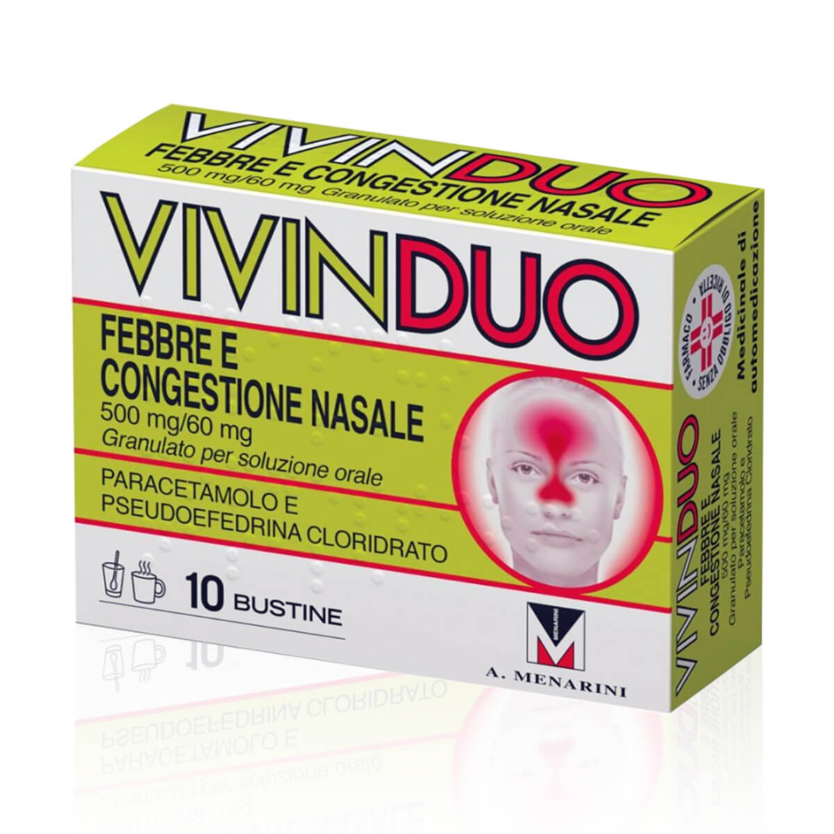 Vivinduo Febbre e Congestione Nasale 500 mg 60 mg 10 Bustine