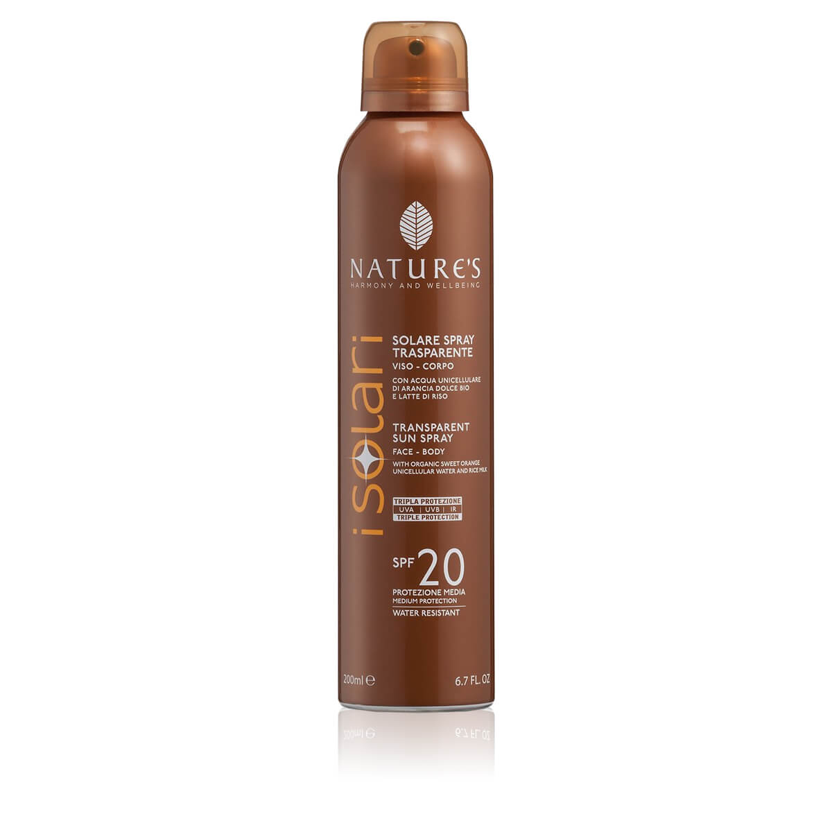 Nature's i Solari Spray Solare Trasparente SPF20