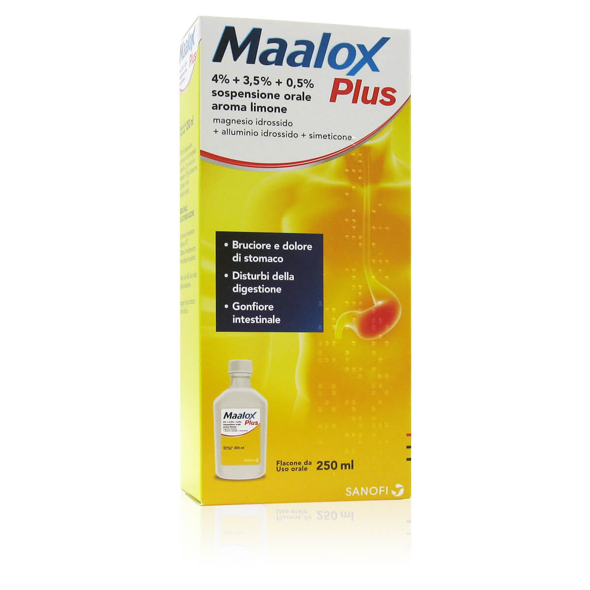 Maalox 4% + 35% + 05% Sospensione Orale Aroma Limone