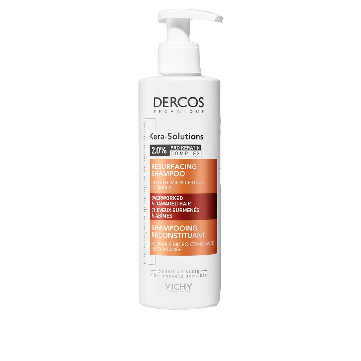 Dercos Kera-Solutions Shampoo Ristrutturante Capelli Stressati E Danneggiati