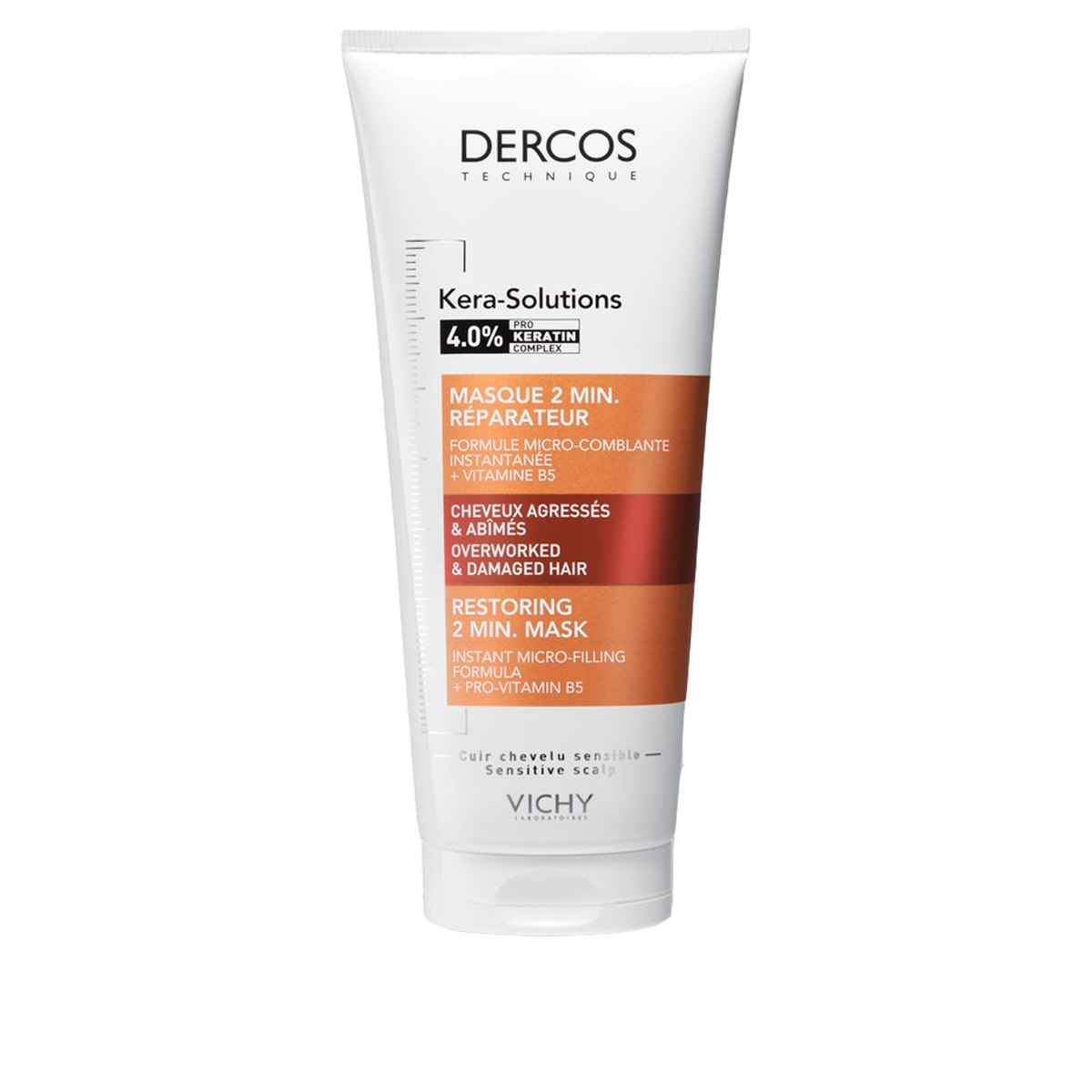 Dercos Kera-Solutions Maschera Riparatrice 2 Minuti Capelli Stressati E Danneggiati