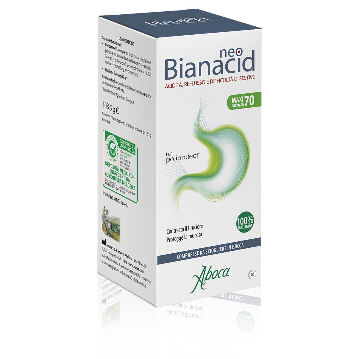 Aboca NeoBianacid Acidità Reflusso e Difficoltà Digestive Compresse Maxi