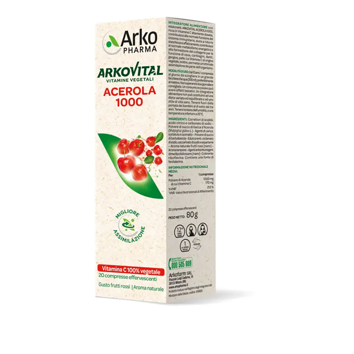 Arkopharma Arkovital Acerola 1000 Effervescente