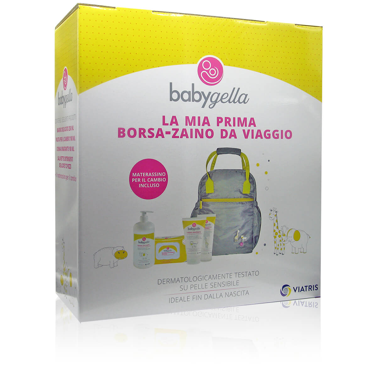 borsa prebiotic 1 babygella bagno + 1 babygella salviette + 1 babygella crema corpo + 1 babygella pasta protettiva