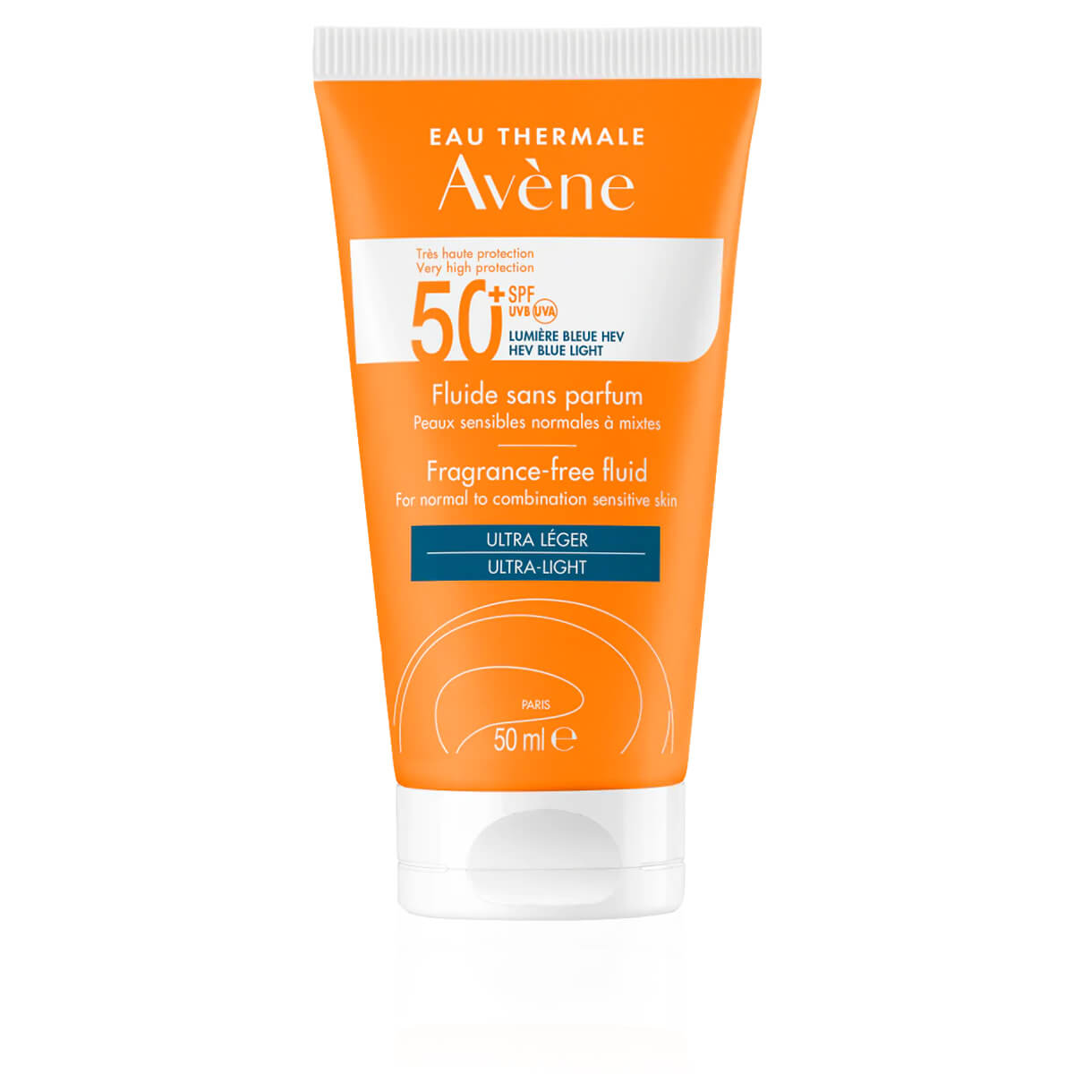 Avene Fluido Solare Viso Ultra Leggero Senza Profumo SPF50+
