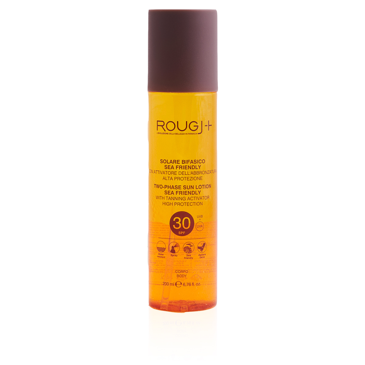 Rougj+ Spray Solare Bifasico con Attivatore di Melanina SPF 30