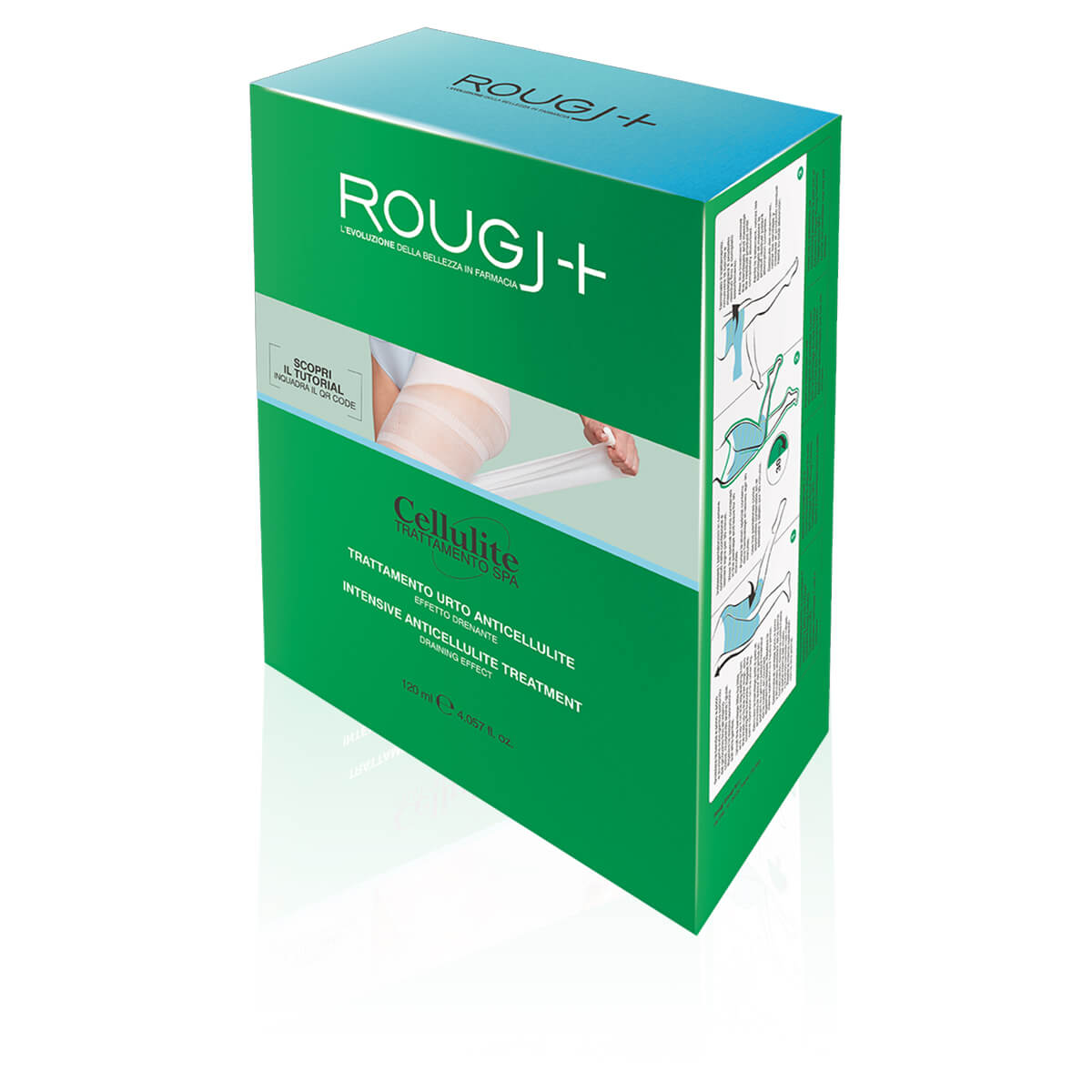 Rougj+ Trattamento Urto Anticellulite Trattamento Spa 1 Coppia di Bende