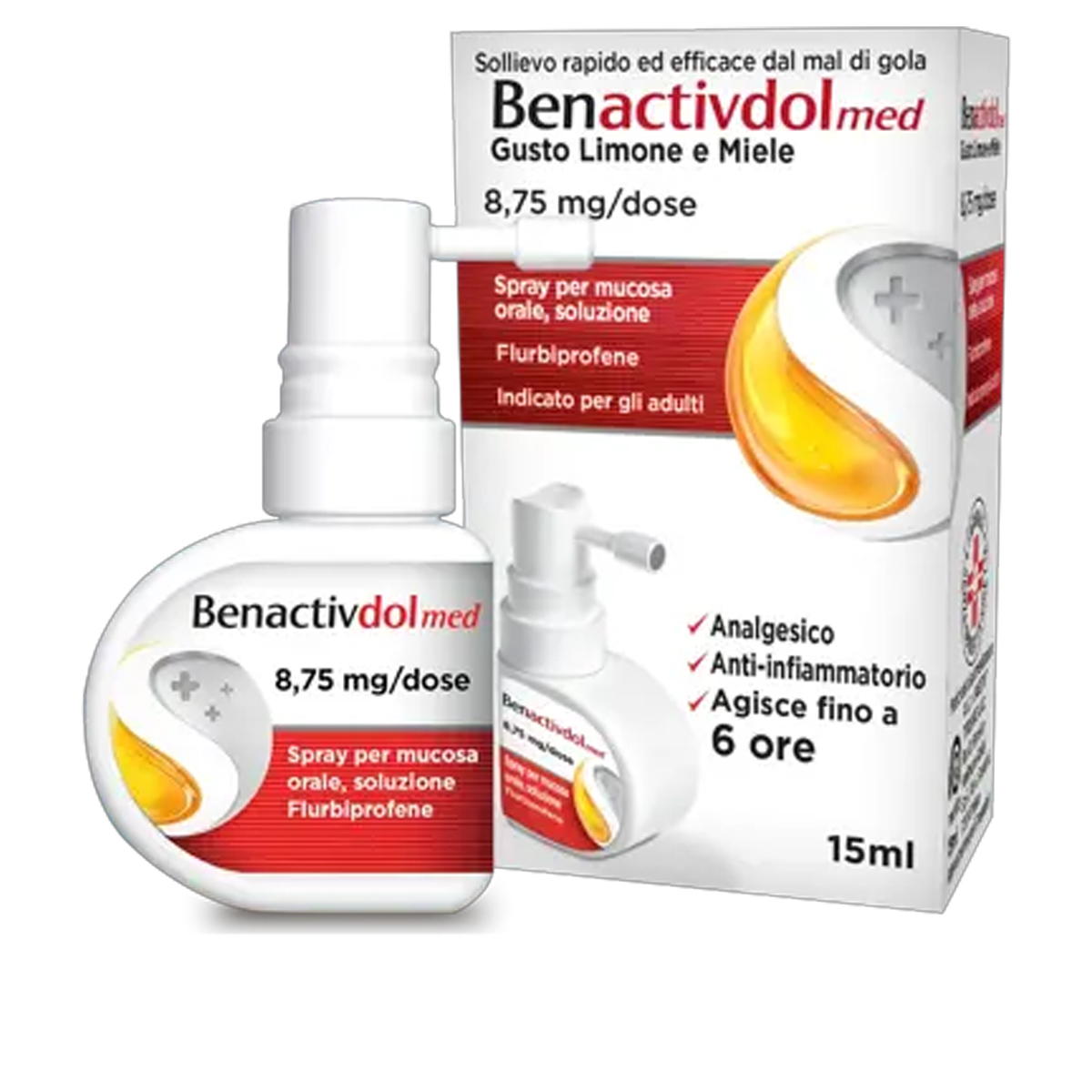 Benactivdol Med Spray Gusto Limone e Miele