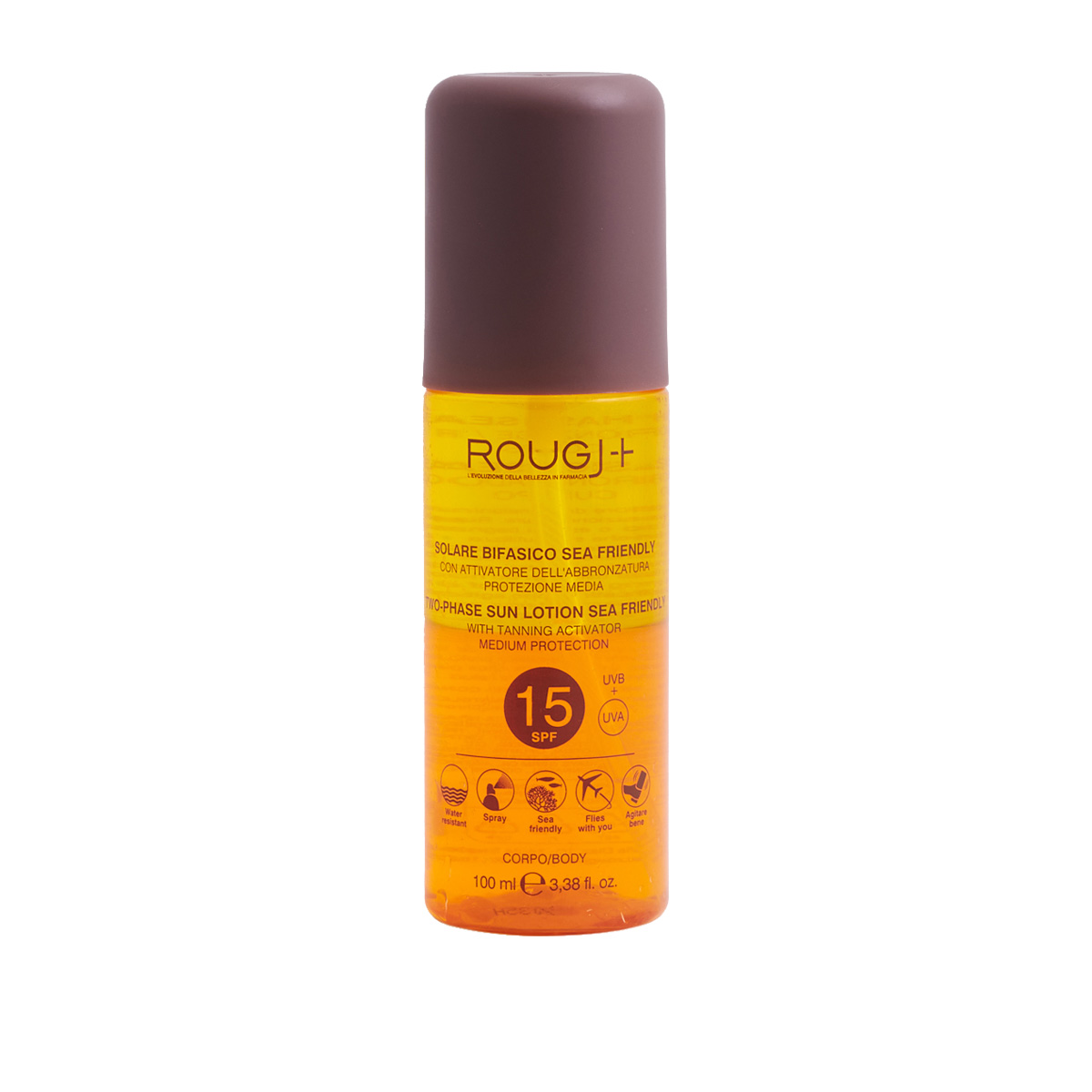 Rougj Solare Bifasico Spf15 Con Attivatore Di Melanina 100 ml