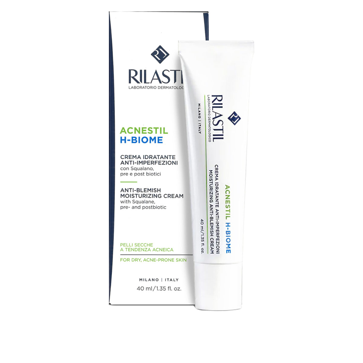 Rilastil Acnestil H-Biome Crema Idratante Anti-Imperfezioni