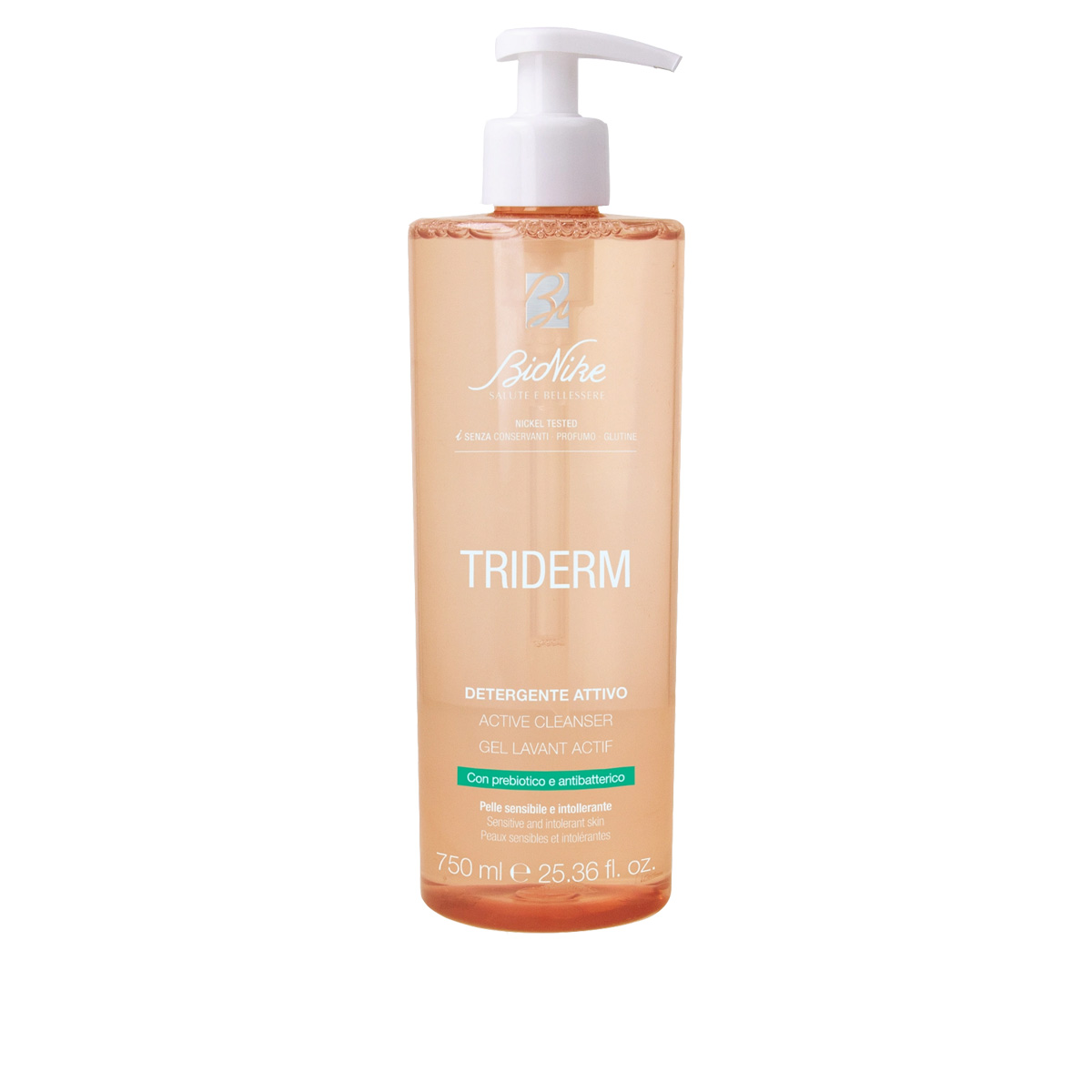 BioNike Triderm Detergente Attivo Con Prebiotico E Antibatterico 750 ML