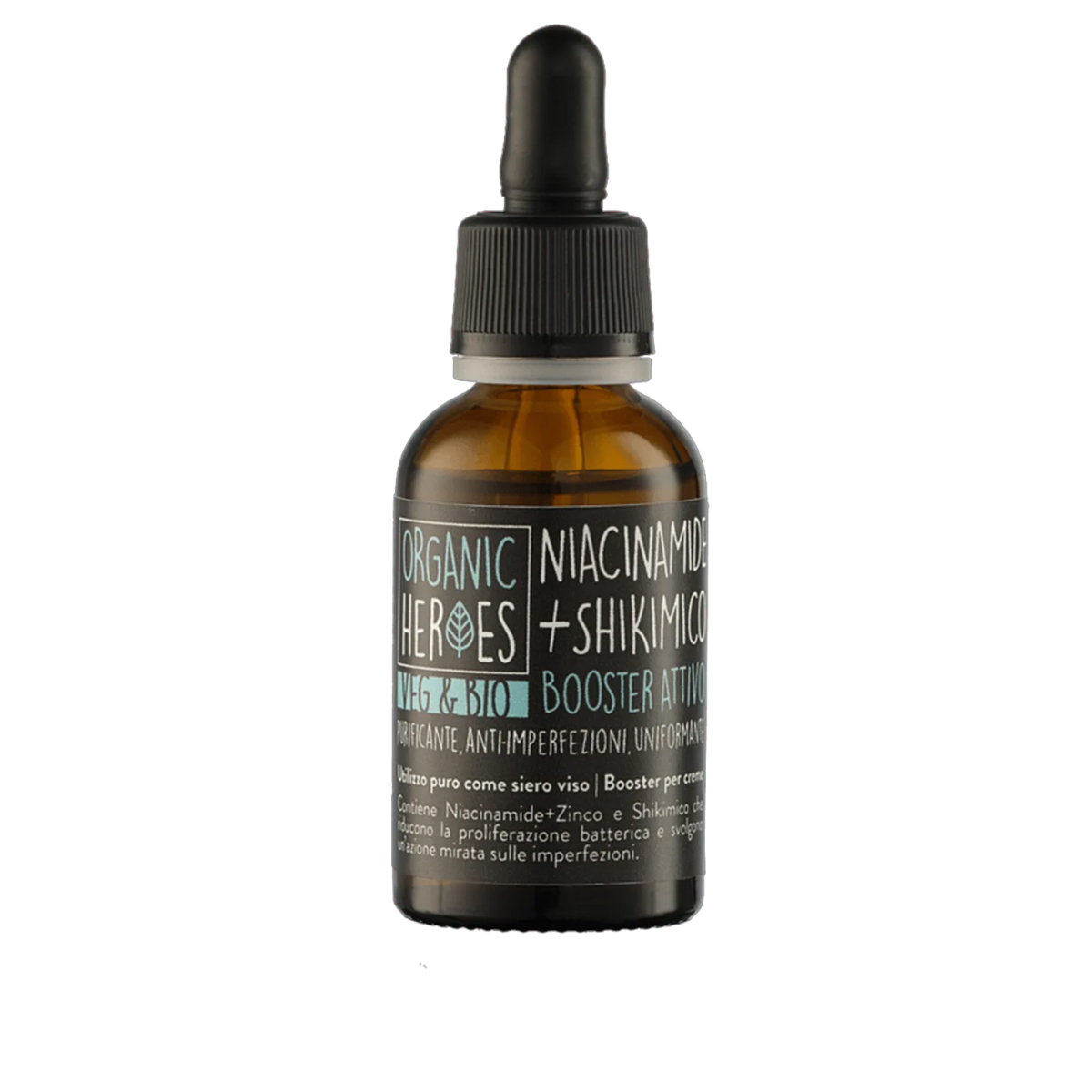 Organic Heroes Niacinamide + Shikimico Siero Viso Purificante Anti-Imperfezioni Uniformante