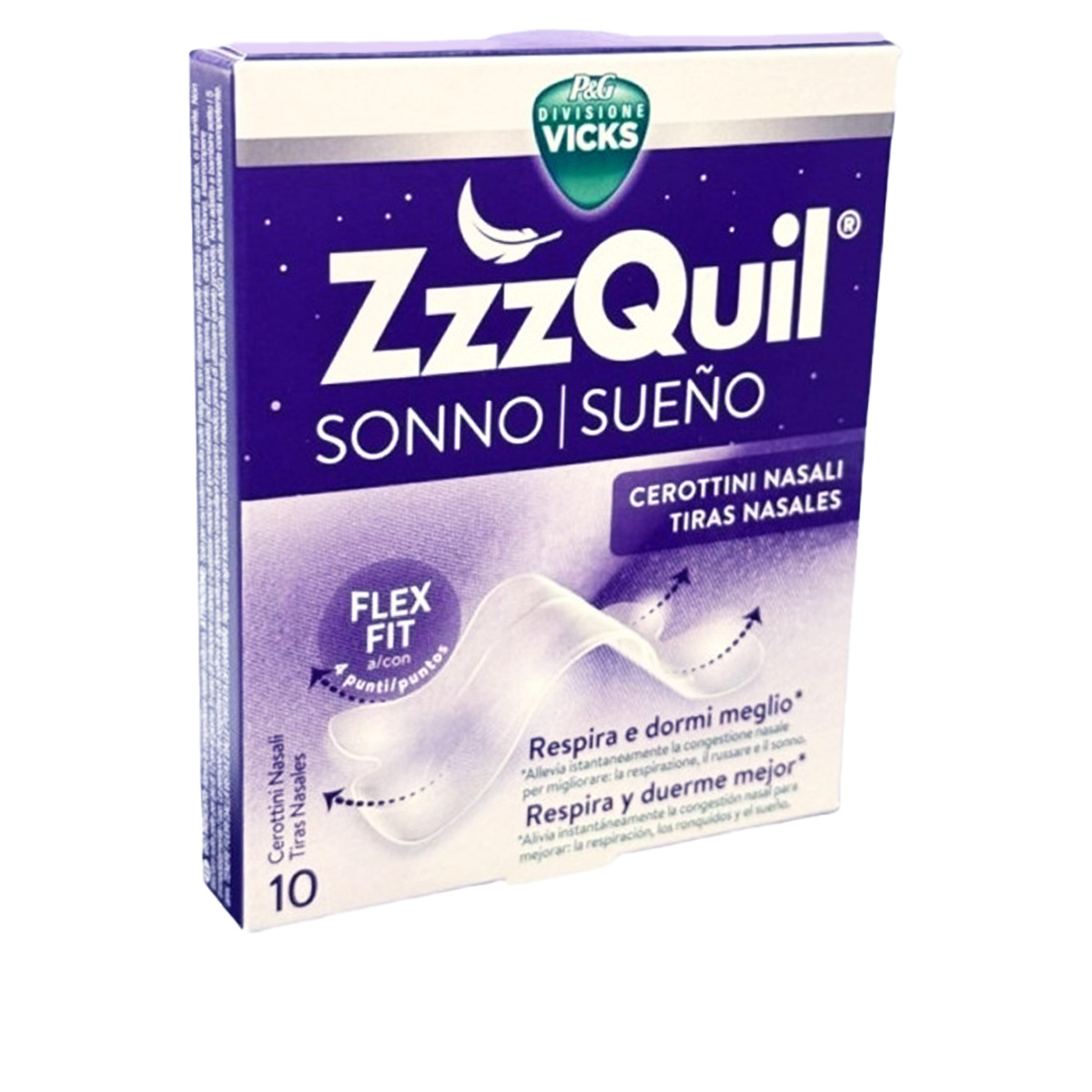 ZzzQuil Sonno Cerottini Nasali 10 Pezzi