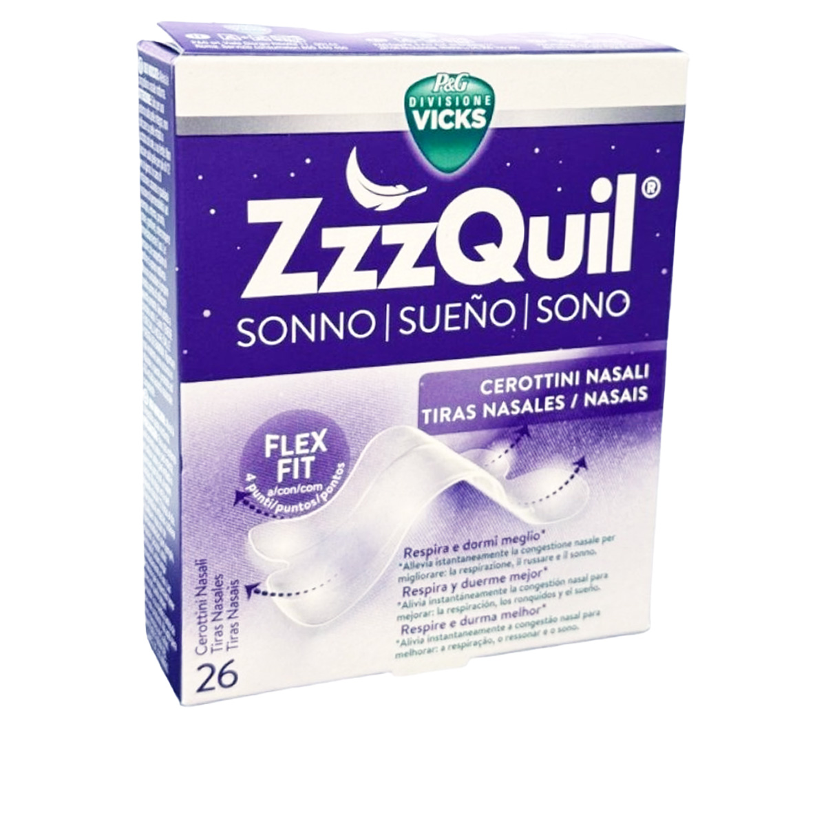 ZzzQuil Sonno Cerottini Nasali 26 Pezzi