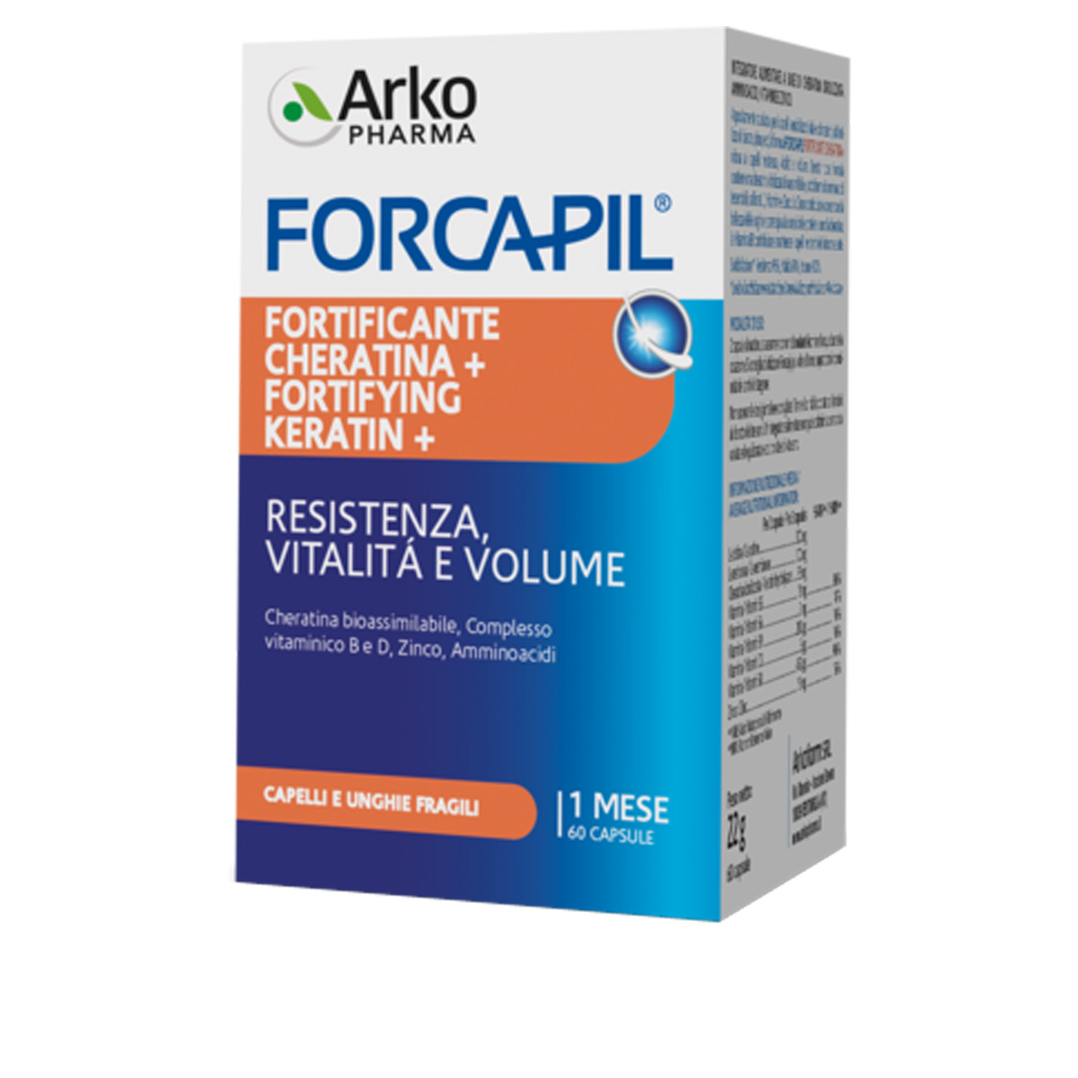 Arkopharma Forcapil Fortificante Cheratina+ 60 Compresse