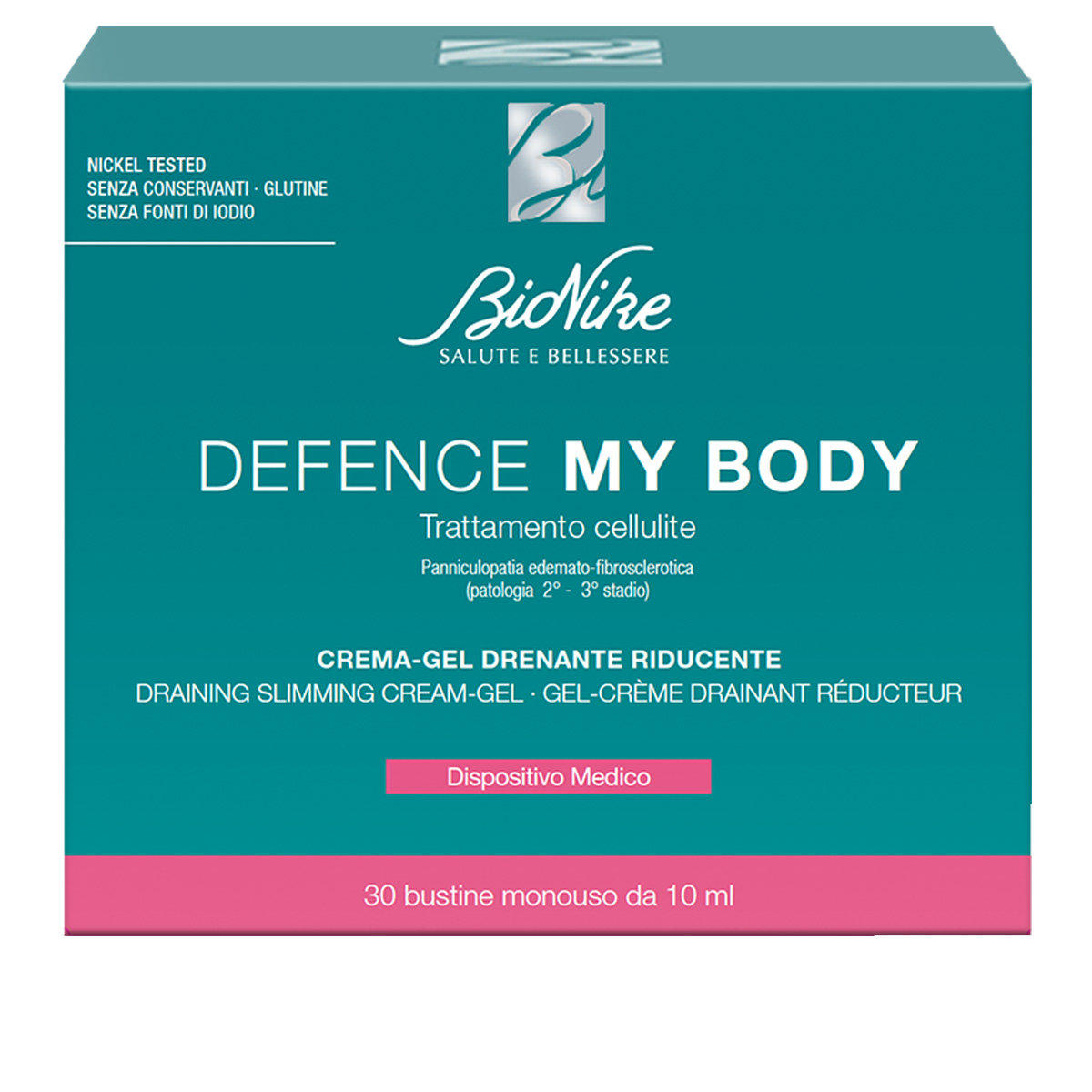Bionike Defence My Body Crema-Gel Drenante Riducente 30 bustine