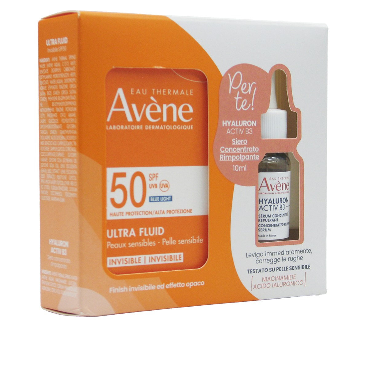 Avene Ultra Fluid SPF50 + Omaggio Siero Concentrato Rimpolpante