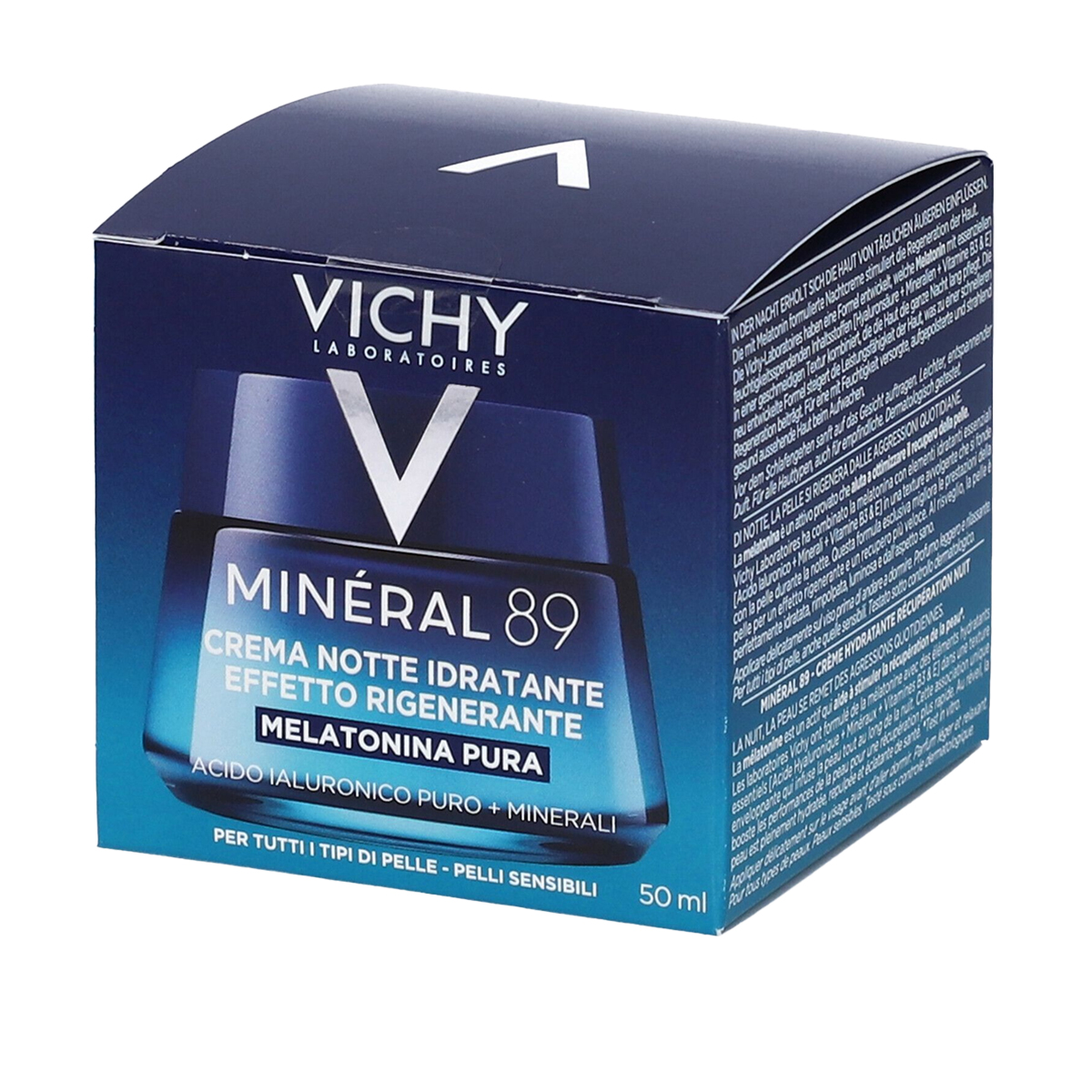 Vichy Mineral 89 Crema Notte Idratante Melatonina Pura