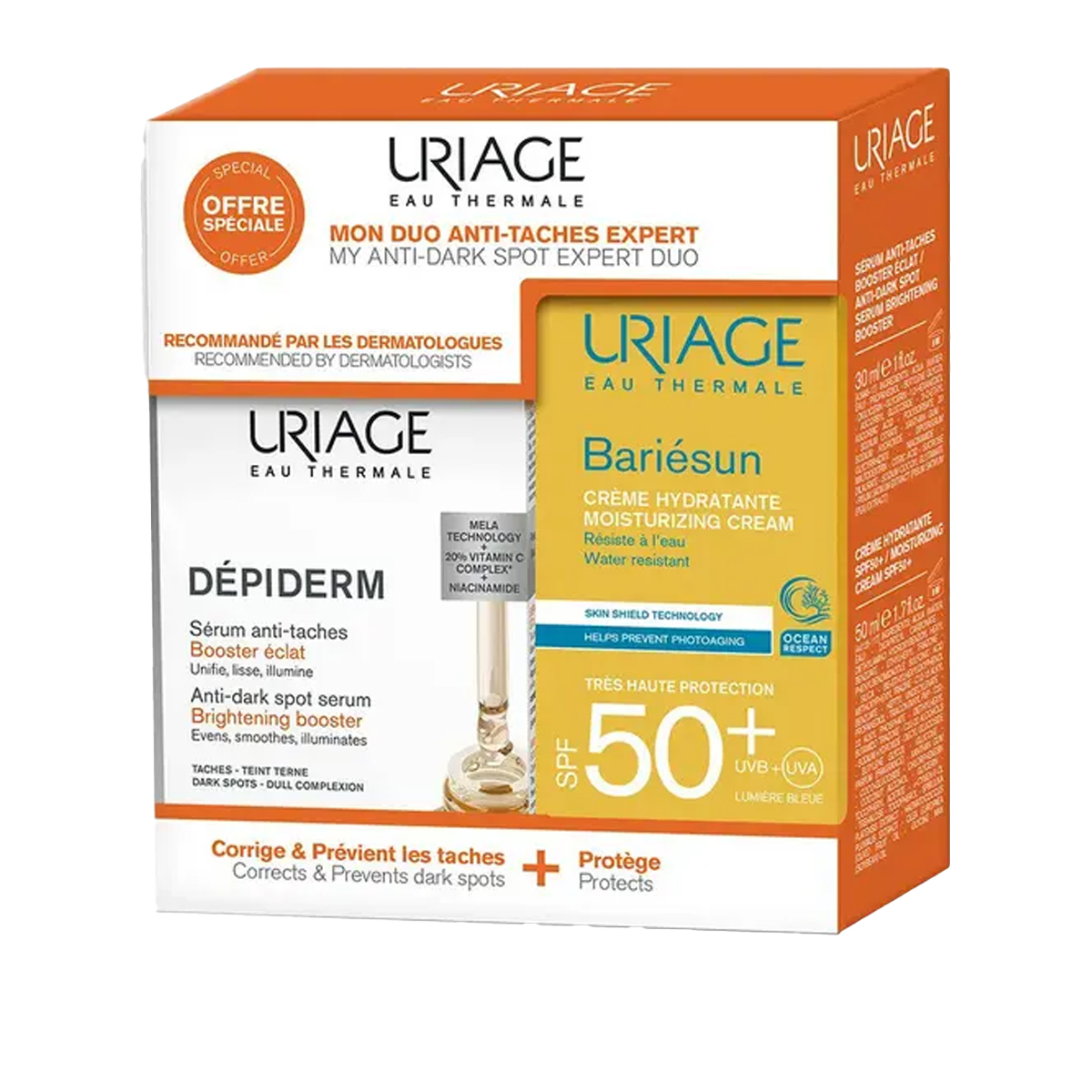 Uriage Duo Depiderm Siero + Bariesun SFP50+