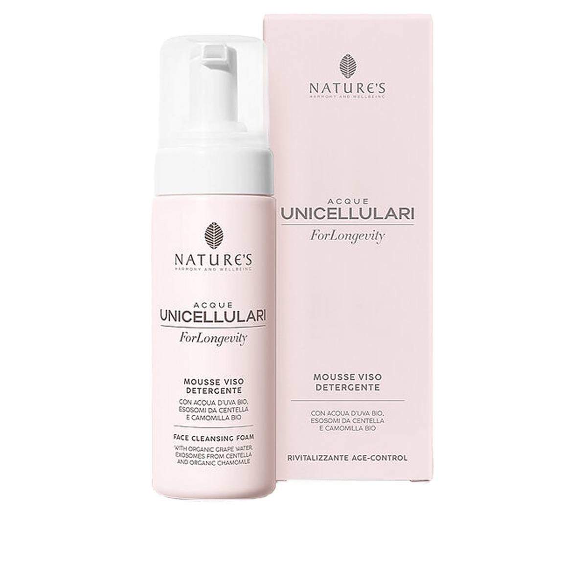 BiosLine Nature's Acque Unicellulari ForLongevity Mousse Viso Detergente