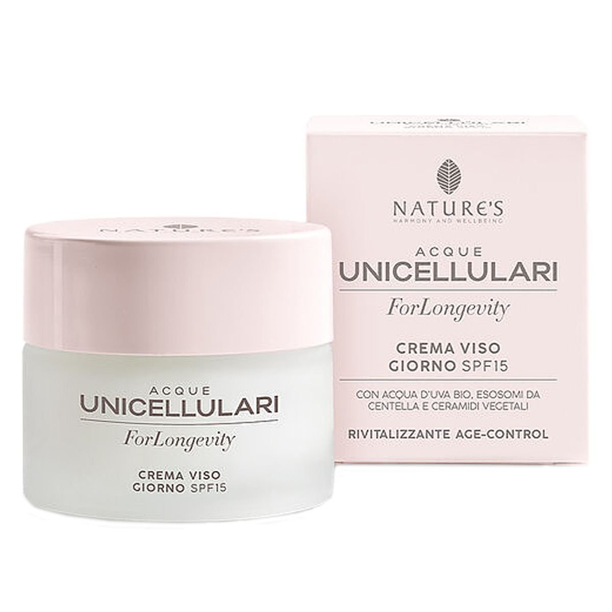 BiosLine Nature's Acque Unicellulari ForLongevity Crema Viso Giorno SPF15