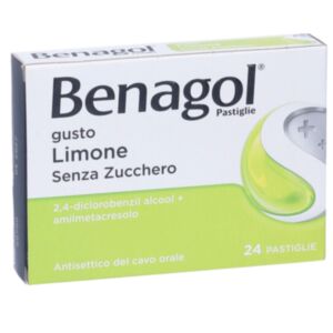 016242087 Benagol Pastiglie Senza Zucchero Gusto Limone 24 Pastiglie