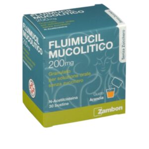 034936106 Fluimucil Mucolitico Granulato Senza Zucchero Gusto Arancia 30 Bustine
