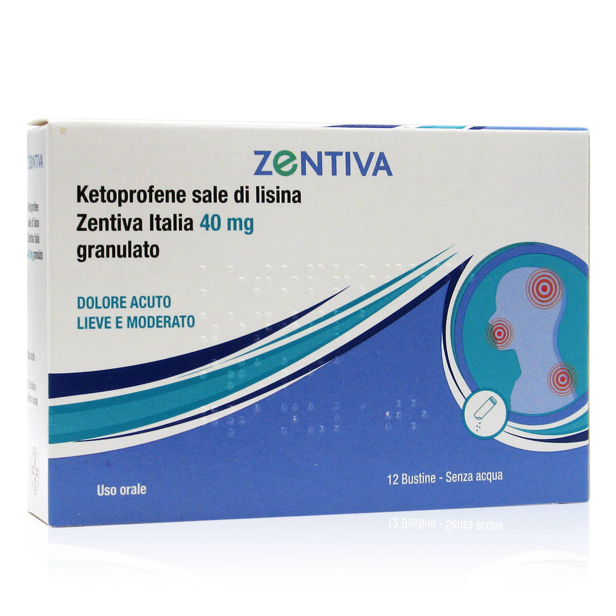 Ketoprofene Sale di Lisina Zentiva Italia 40 mg 12 Bust