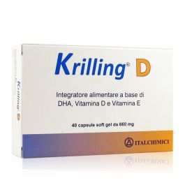 Krilling D Capsule Soft Gel da 660 mg | Omega 3, Olio di Pesce, Colesterolo  | Saninforma