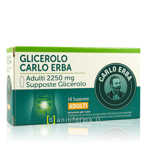 Glicerolo Carlo Erba Adulti 2250 mg Supposte