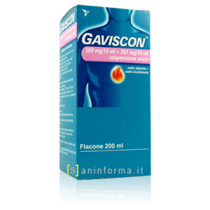 Gaviscon 500 mg/10 ml + 267 mg/10 ml Sospensione Orale
