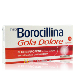 Neo Borocillina Gola-Dolore pastiglie senza zucchero gusto menta