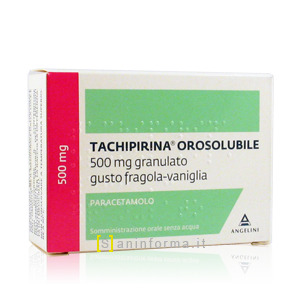 Tachipirina Orosolubile 500 mg Granulato Gusto Fragola - Vaniglia
