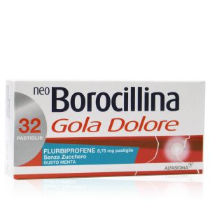 Neo Borocillina Gola e Dolore pastiglie senza zucchero gusto menta