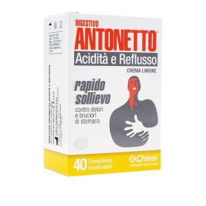 970435703 Digestivo Antonetto Acidità e Reflusso Crema Limone 40 compresse