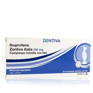 Ibuprofene Zentiva Italia 200 mg 24 Compresse Rivestite con Film