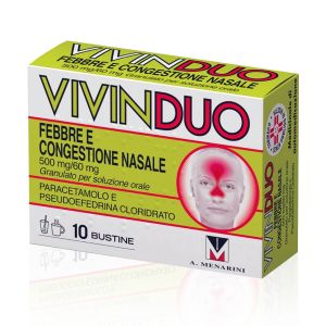 Vivinduo Febbre e Congestione Nasale 500 mg 60 mg 10 Bustine minsan 044921029