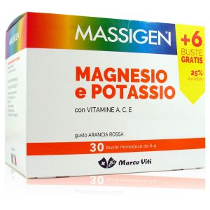 Massigen Magnesio e Potassio con Vitamina A, C, E gusto Arancia Rossa_old