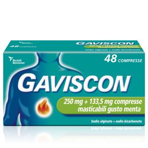 024352181 Gaviscon 250 Mg + 133,5 Mg Compresse Masticabili Gusto Menta