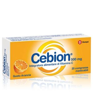 190017510 Cebion 500MG 20 Compresse Masticabili Gusto Arancia