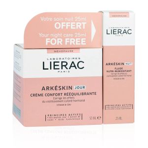 Lierac Kit Arkéskin Crema Confort Riequilibrante Giorno + Fluido Nutriente Ridensificante Notte  minsan. 983760291